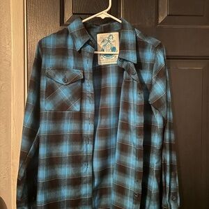 DIXXON Blue and Black Flannel Shirt